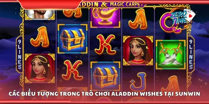 Biểu tượng trong trò chơi Aladdin Wishes tại Sunwin